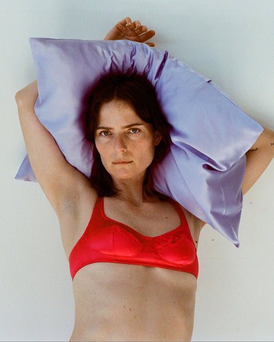 Araks: Penelope Silk Wireless Bralette - Rouge