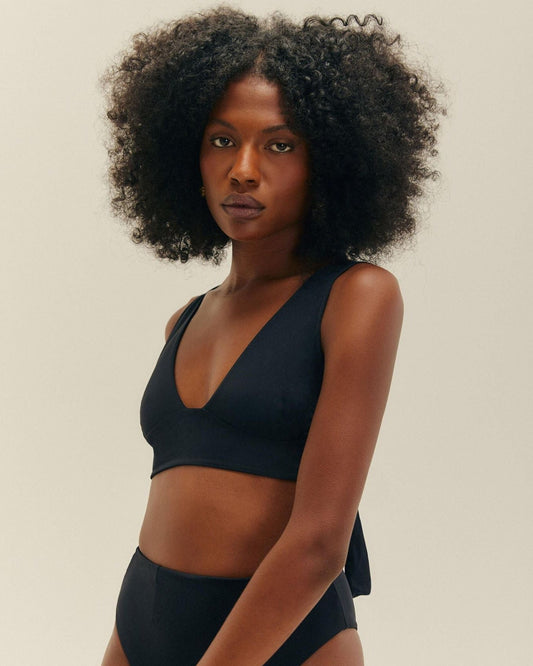 Haight: Multi Way Halter Bikini Top - Black