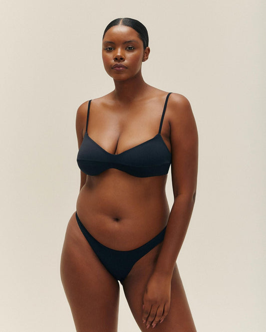 Haight: Monica Bikini Top with Adjustable Back - Black