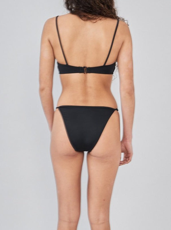 Nu Swim: Cleo Adjustable Bikini Bottom - Black