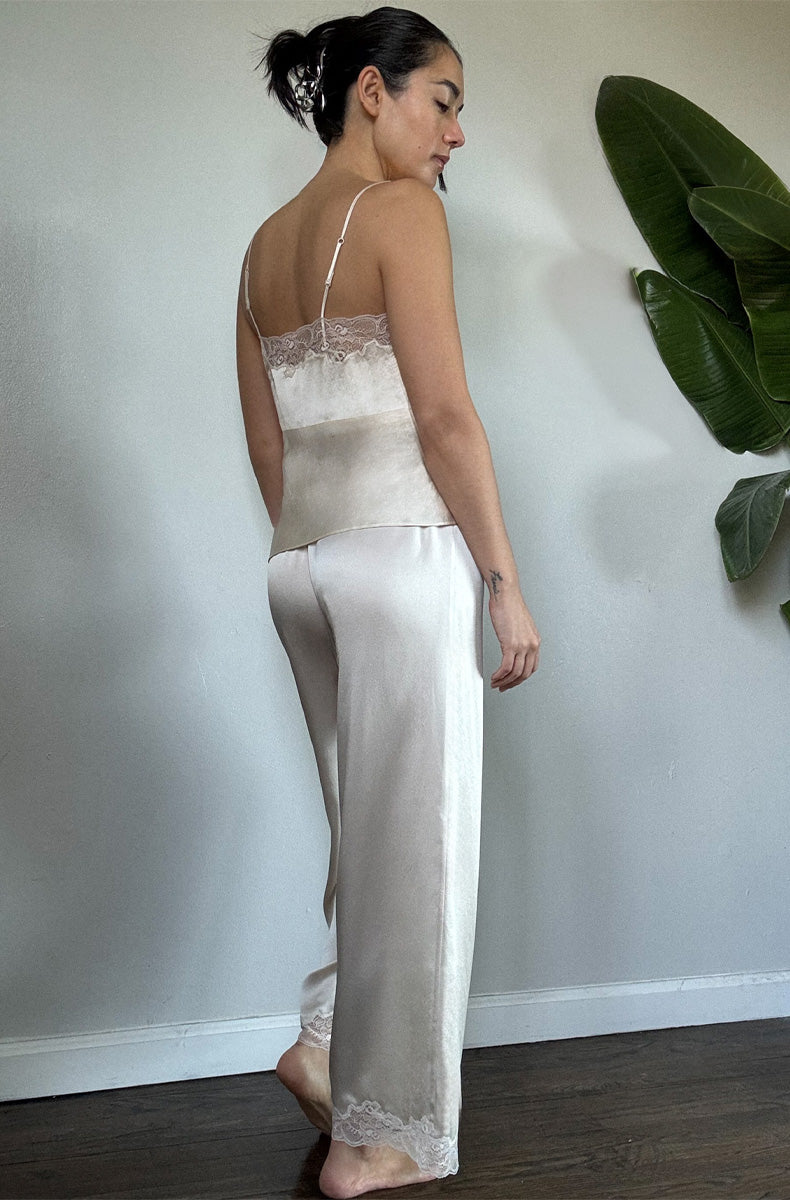 Only Hearts: Silk Charmeuse Cami - Vintage Ivory