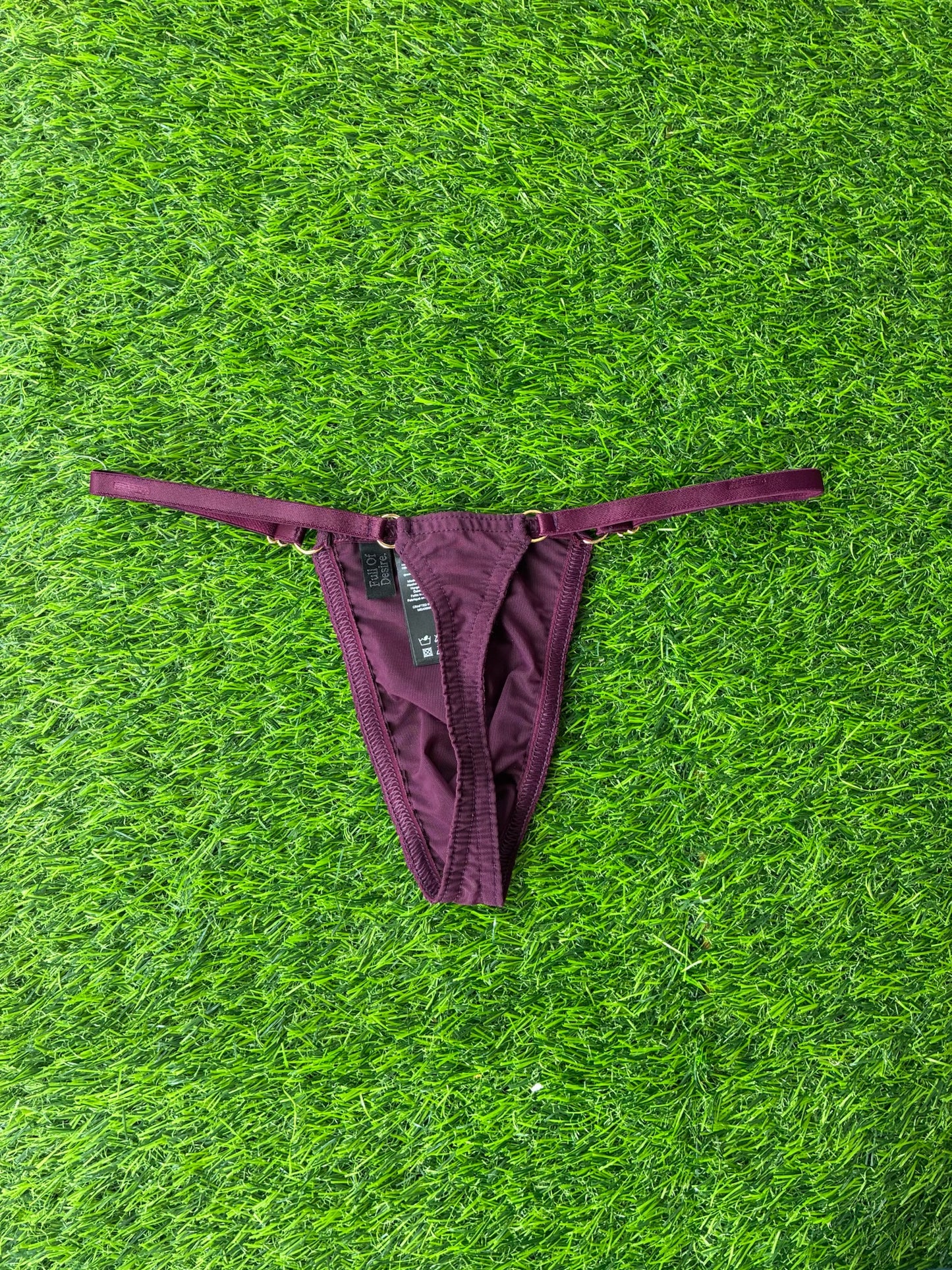 Full Of Desire: Jonathan Mesh Thong - Plum