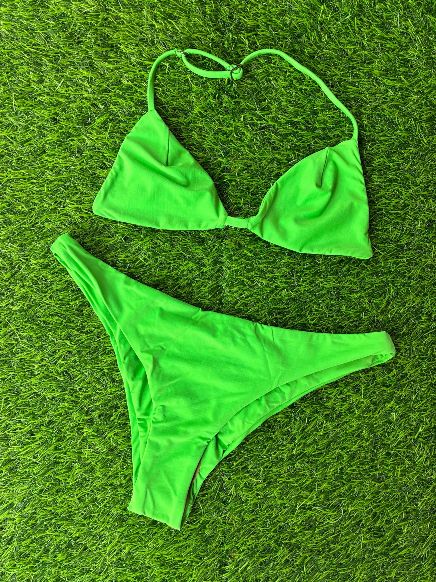 Haight: Vica Halter Bikini Top - Rapture Green