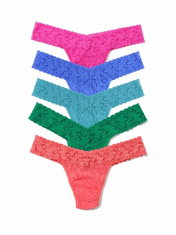 Hanky Panky: Low Rise Lace Thong - Fashion Colors