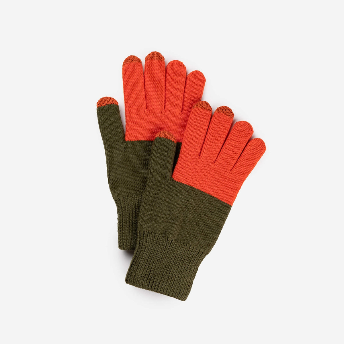 Verloop: Colorblock Touchscreen Gloves - Moss Poppy