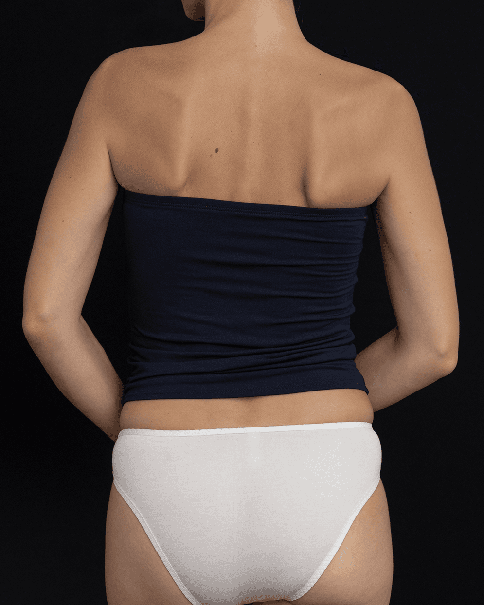 Kye Intimates: Recline Bamboo Strapless Tube Top - Navy