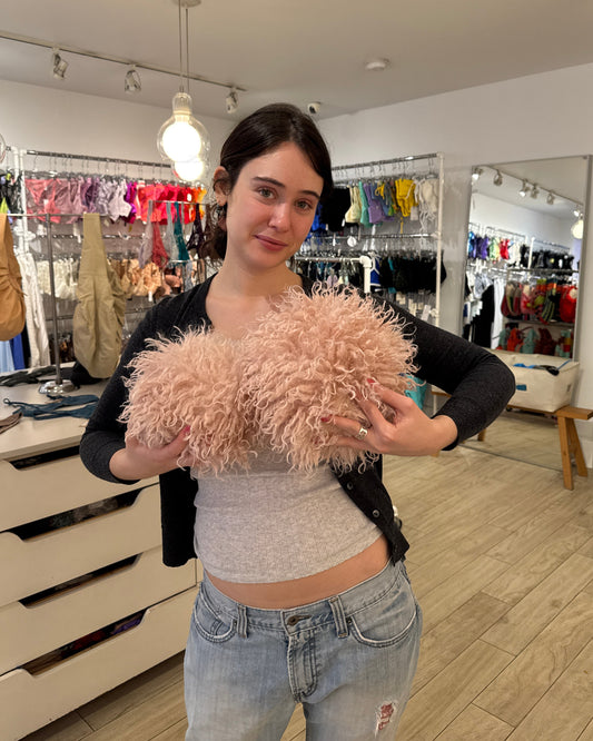 Belgin K.: Faux Lamb Fur Ball 8" - Pink