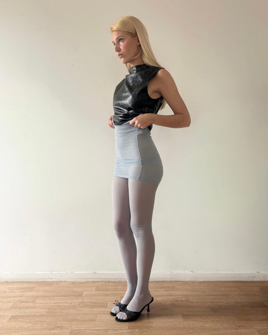 Leonie Mauchant: Skirted Tights - Blue