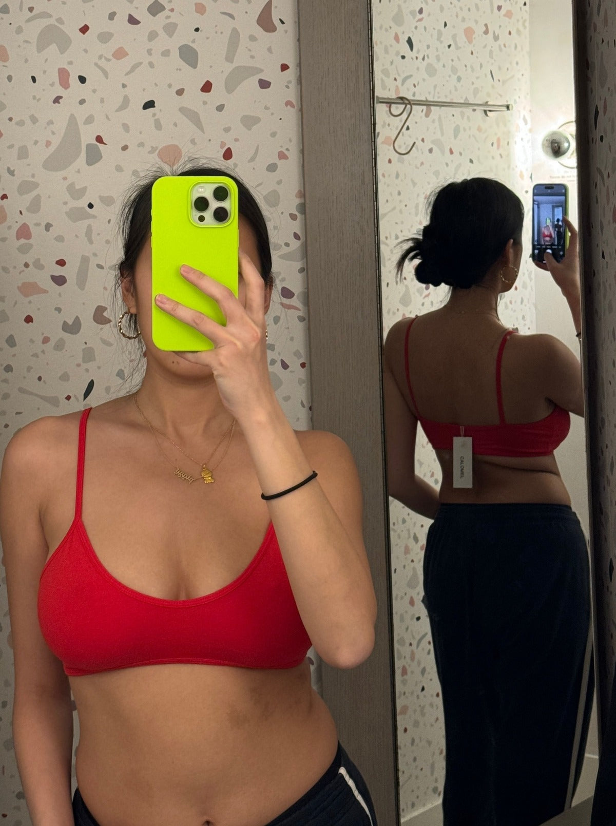 Calomel: Amaru Cotton Bralette - Red