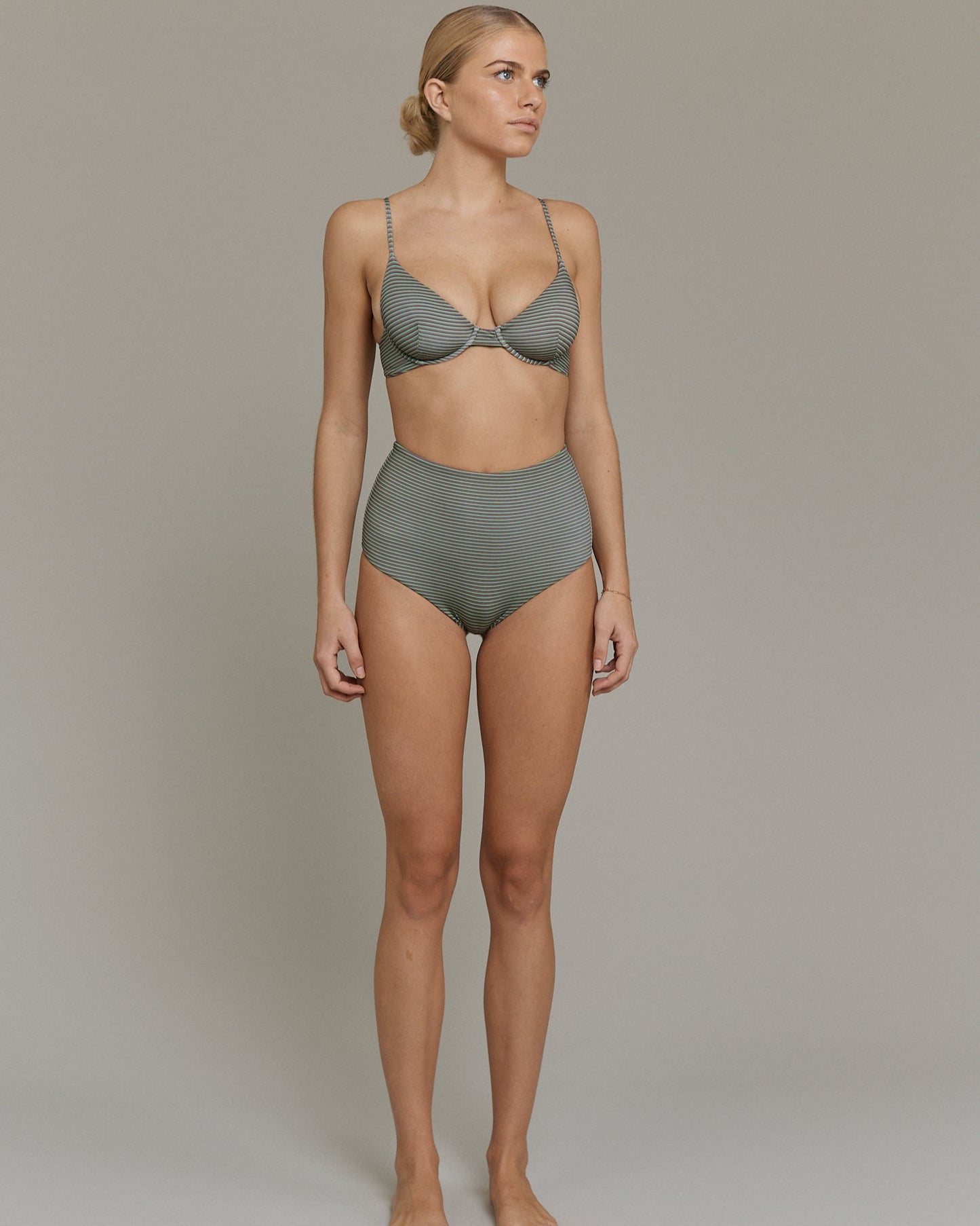 Acacia: Seychelles High-Waisted Bikini Bottom - Billie Stripe