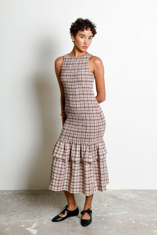 Untitled in Motion: Annie Dress - Petal Plaid