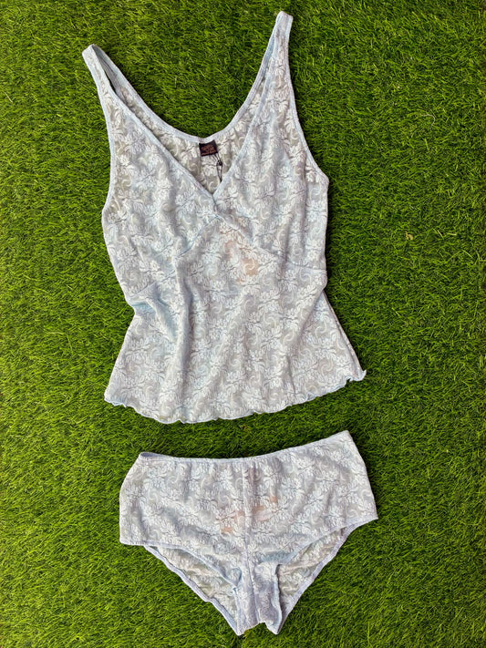Only Hearts: Stretch Lace Vintage Tank - Cascade
