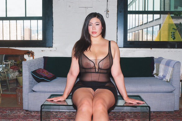 Kayleigh Peddie: Robbi Lace Up Mesh Dress - Black