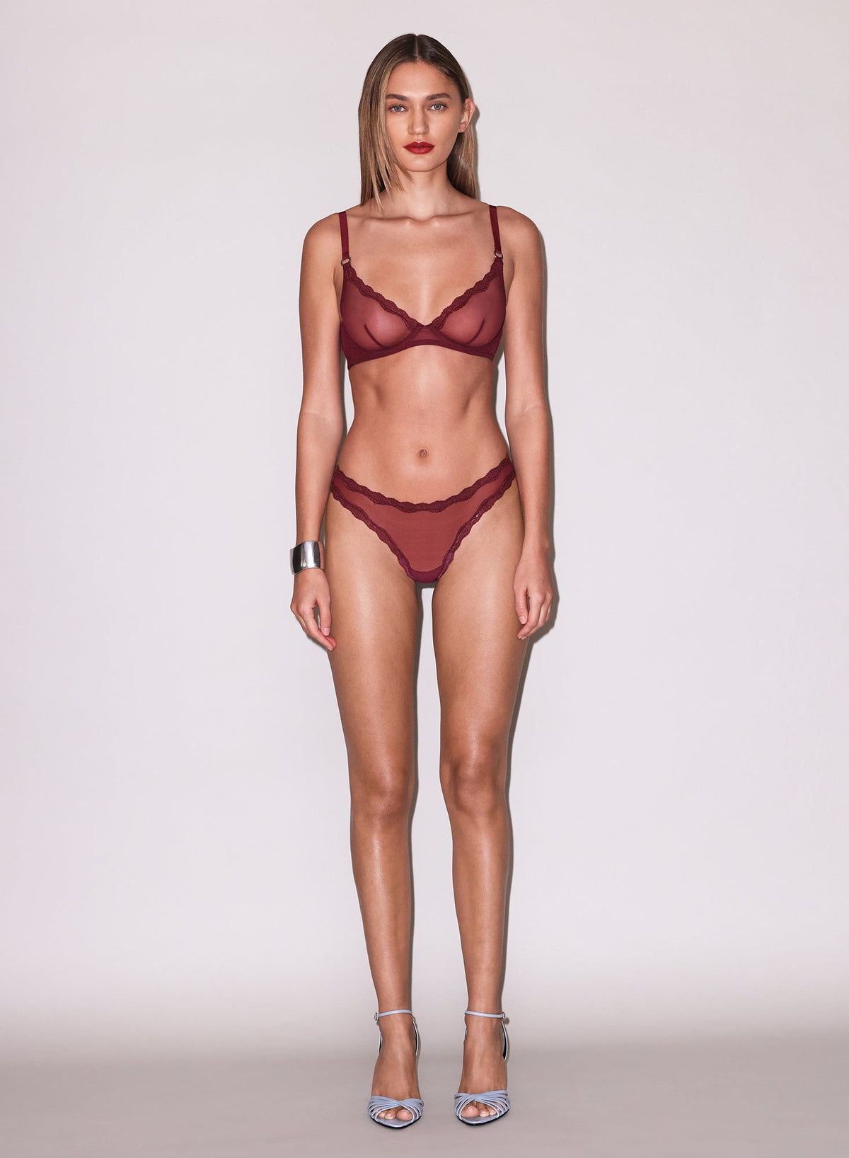 Fleur du Mal: Sheer Tulle Thong - Pinot