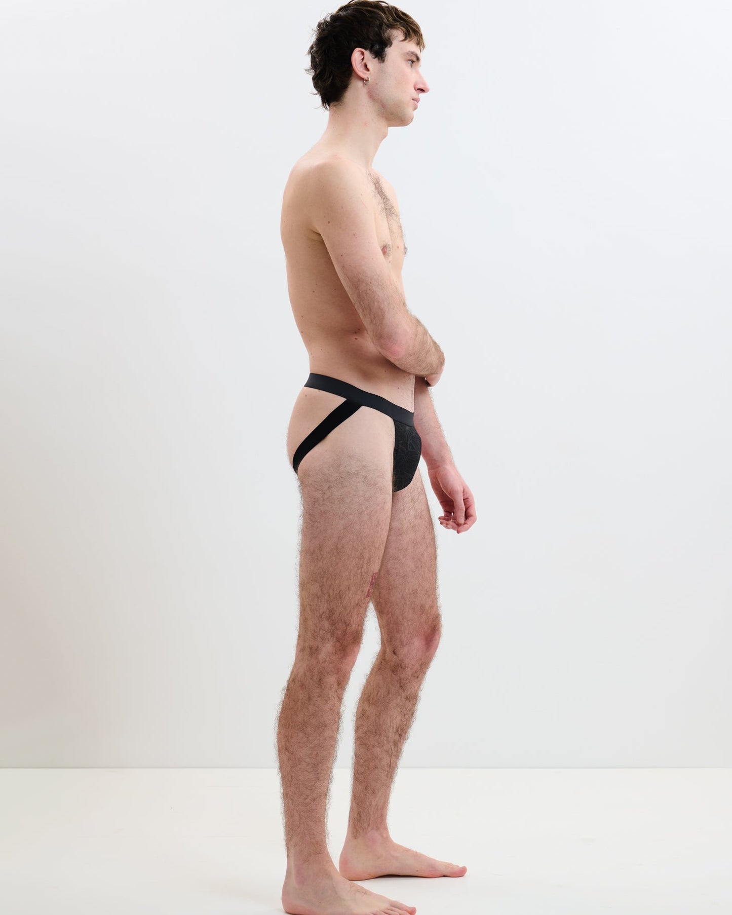 Full Of Desire: Louis Lace Jockstrap - Black