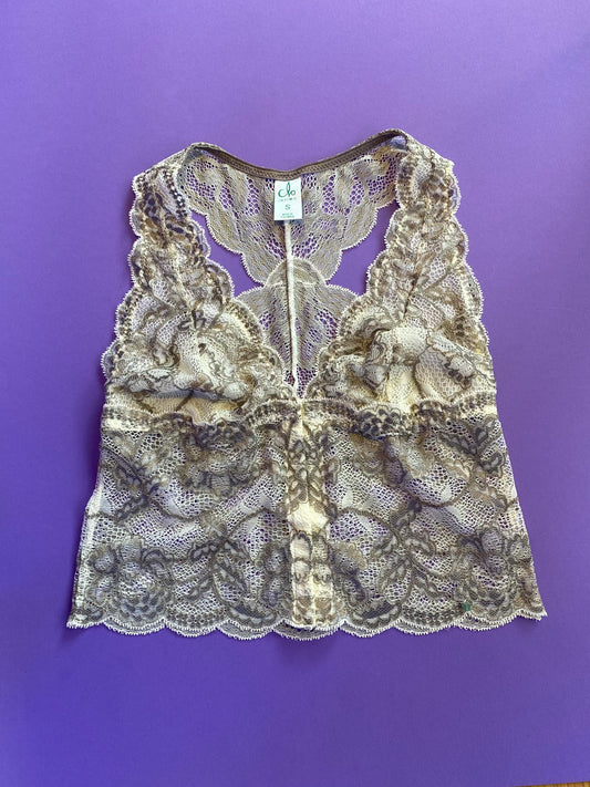 Clo: Fortuna Lace Racerback Vest - White Storm