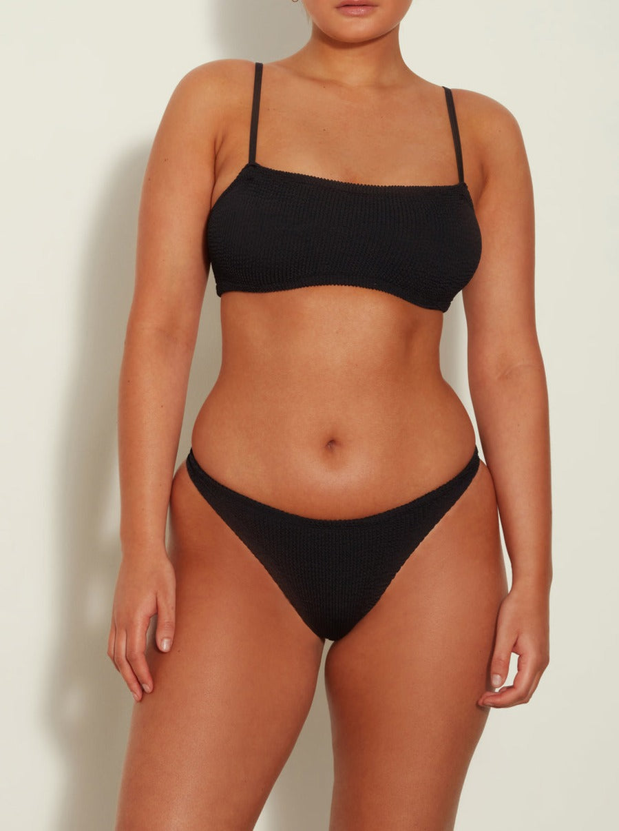 Hunza G: Gigi Straps Bikini Set - Black