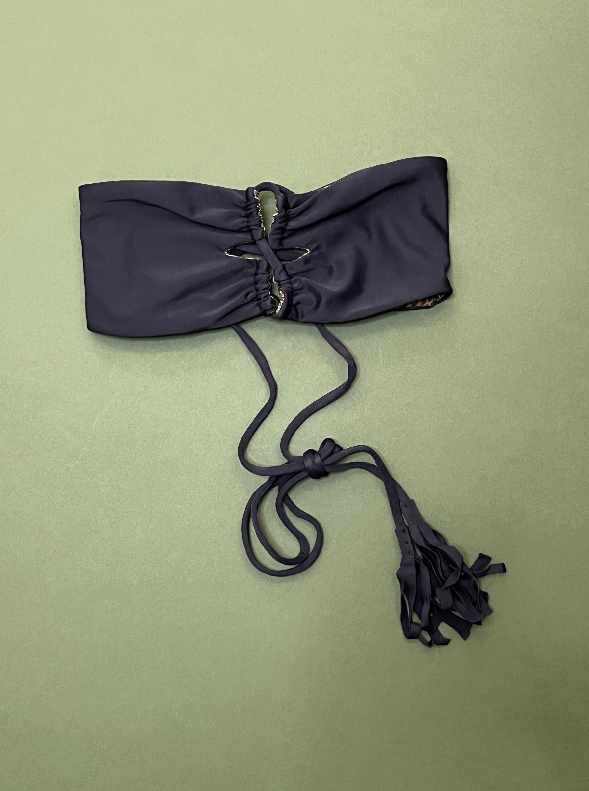 Acacia: Lumahai Strapless Bikini Top - Licorice