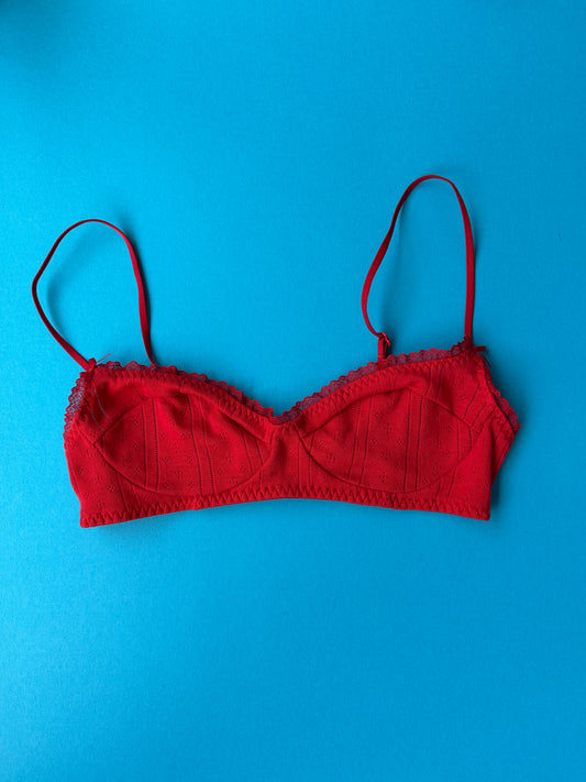 Cou Cou Intimates: The Balconette Bra - Red