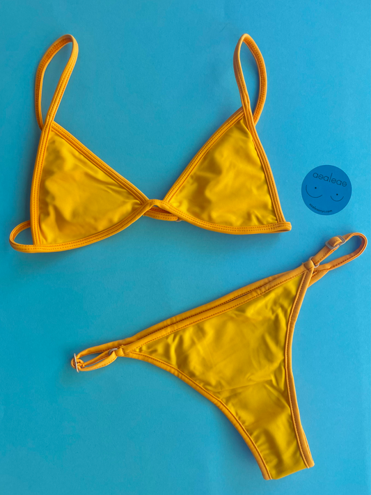 Acacia: Baja Piped Bikini Top - Mango