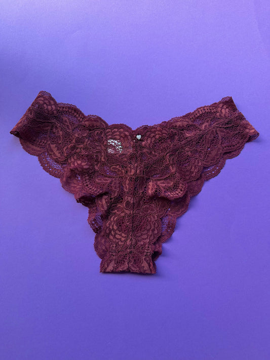 Clo: Fortuna Lace Cheeky Boyshort - Crushed Berry