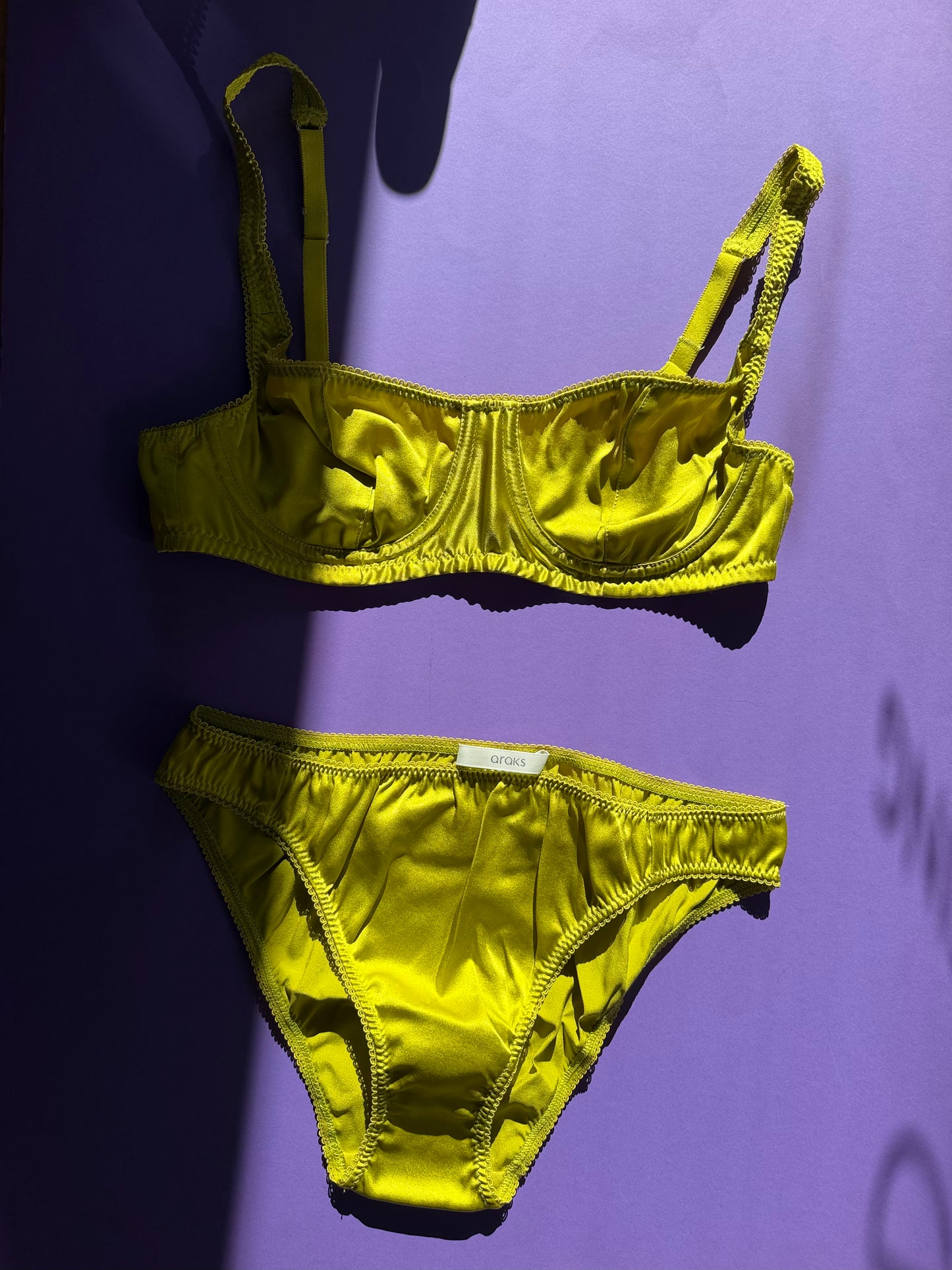 Araks: Gwyneth Silk Panty - Chartreuse