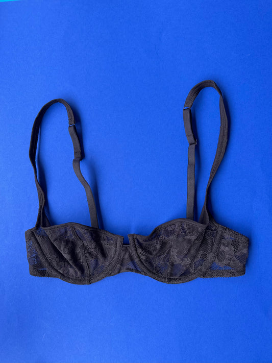 Yasmine Eslami: Louise Lace Balcony Bra - Ristretto