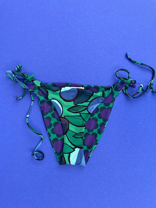 Siyu: Limona Reversible Tie Side Bikini Bottom - Purple Multi