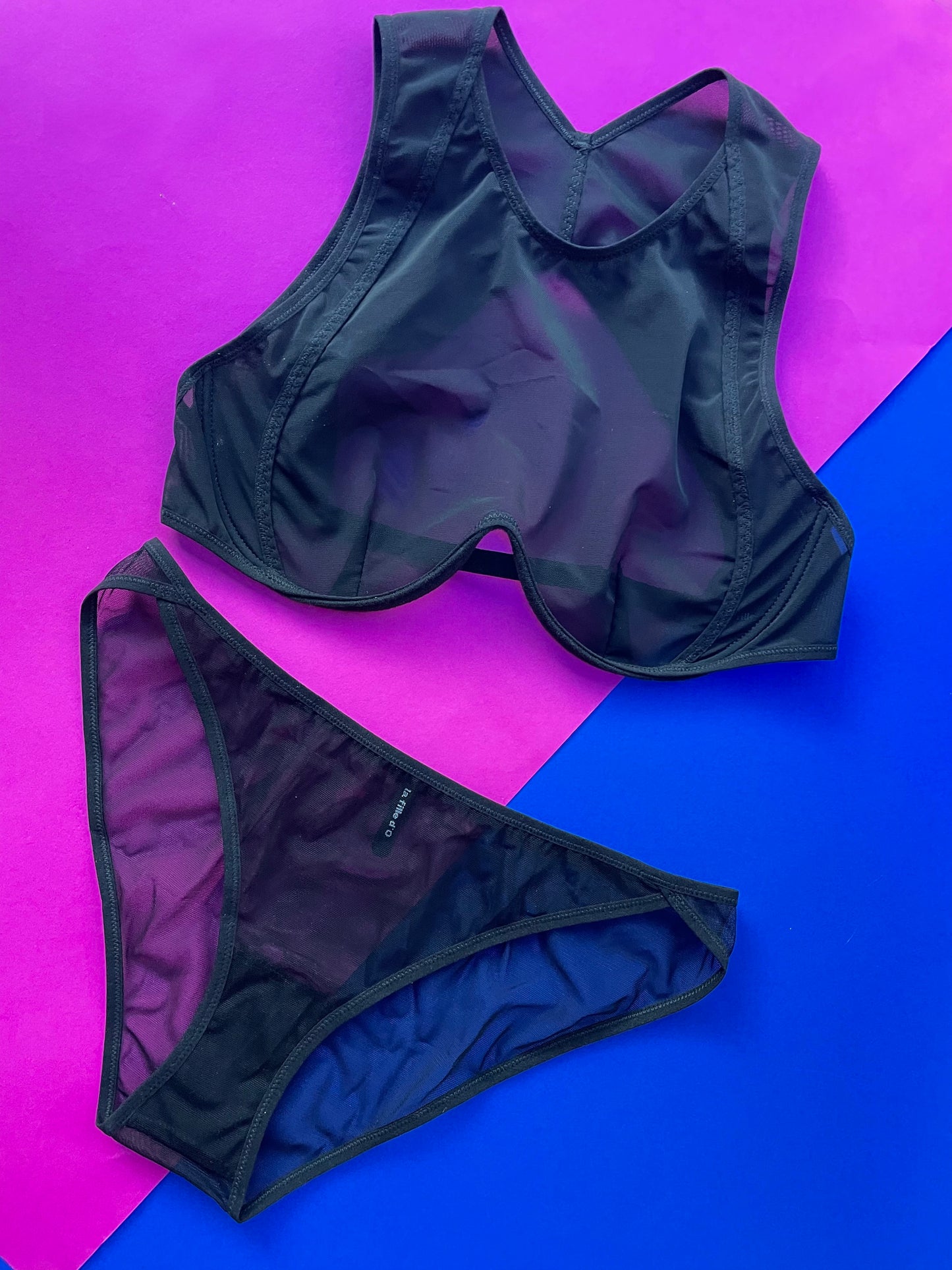 La Fille d'O: Futura High Neck Bra - Black