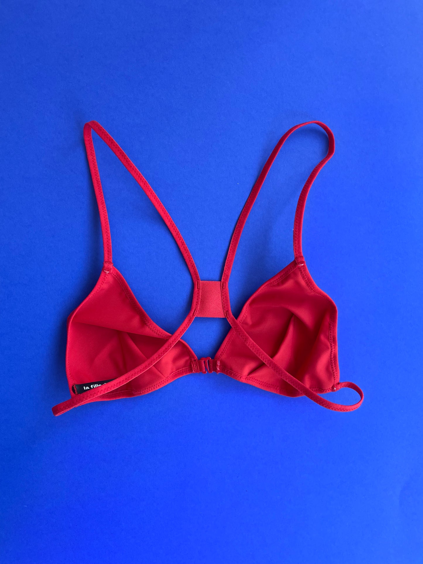 La Fille d'O: Can Thrill Triangle Bikini Top - Red