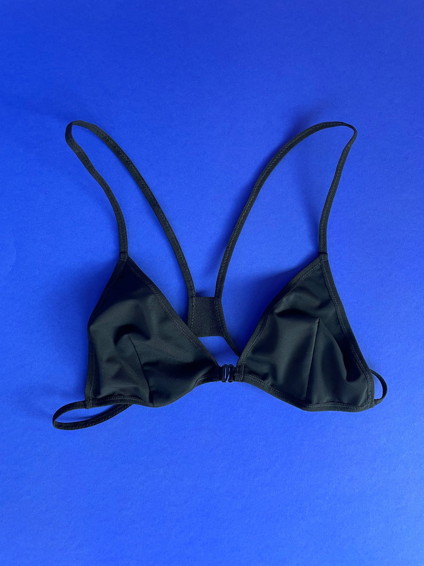 La Fille d'O: Can Thrill Triangle Bikini Top - Black