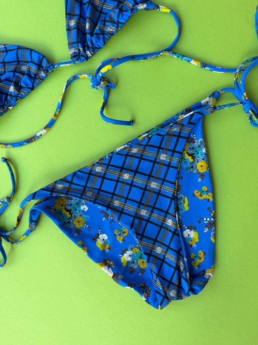 Siyu: Ruca Reversible Tie Side Bikini Bottom - Dorothy Blue