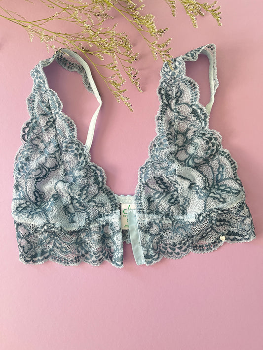 Clo: Fortuna Lace Bralette with Wide Straps Bra - Imperial Blue