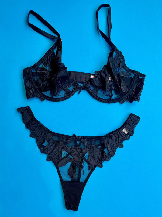 Fleur du Mal: Lily Lace Demi Bra - Up to G Cups