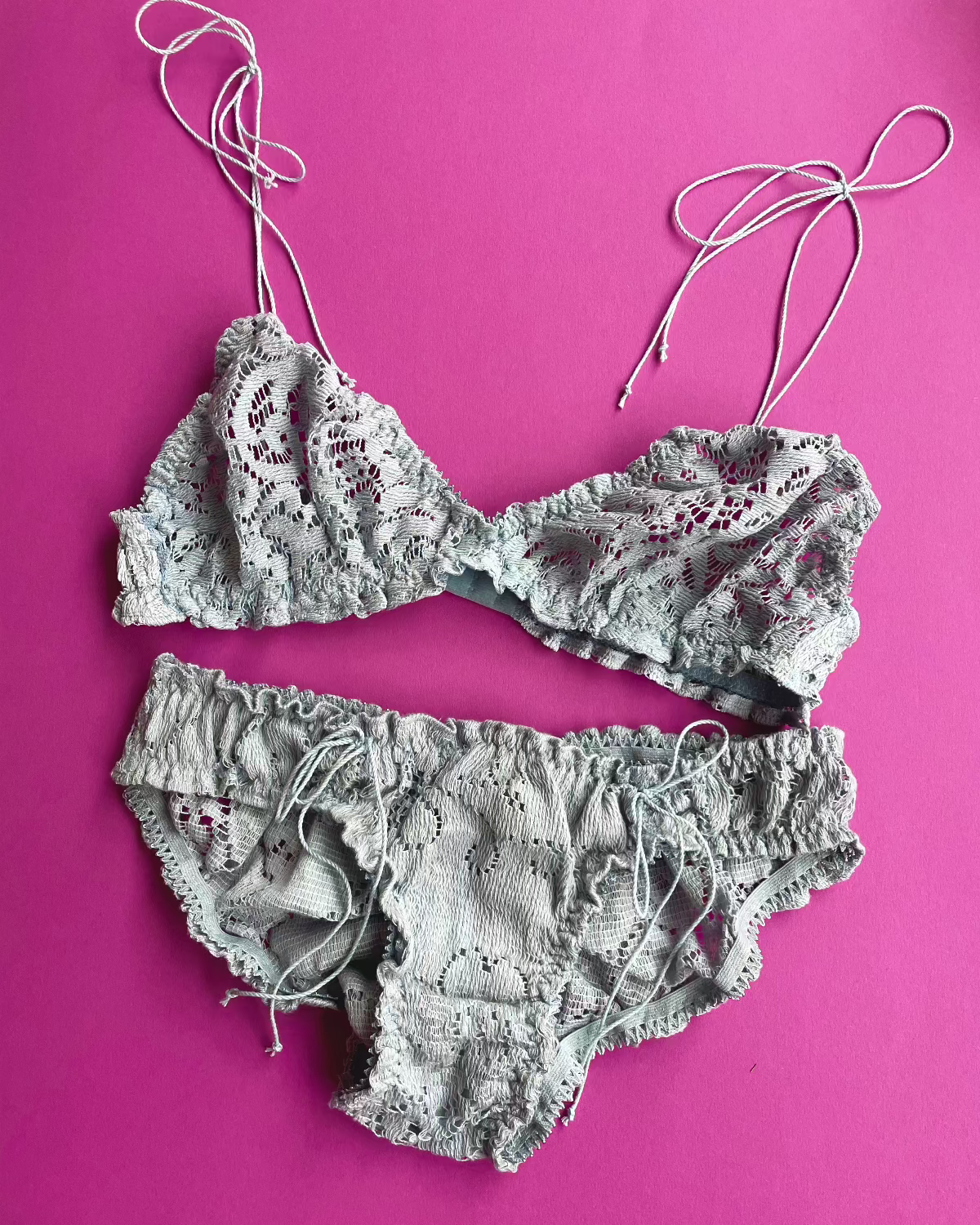 Clare Bare: Anaphora Crochet Lace Bralette - M