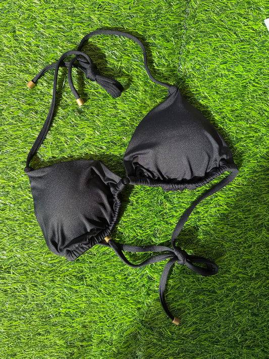 Vitamin A: Gia Padded Triangle Bikini Top - Black