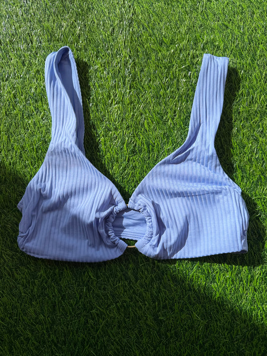 Vitamin A: Skylar O-Ring Bikini Top - Skyflower