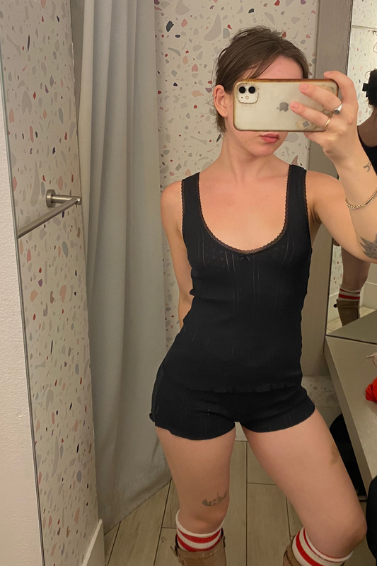 Cou Cou Intimates: The Scoop Tank - Black