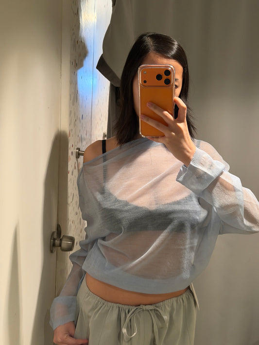 Belle Anna: Reve Knit Sweater - Powder Blue