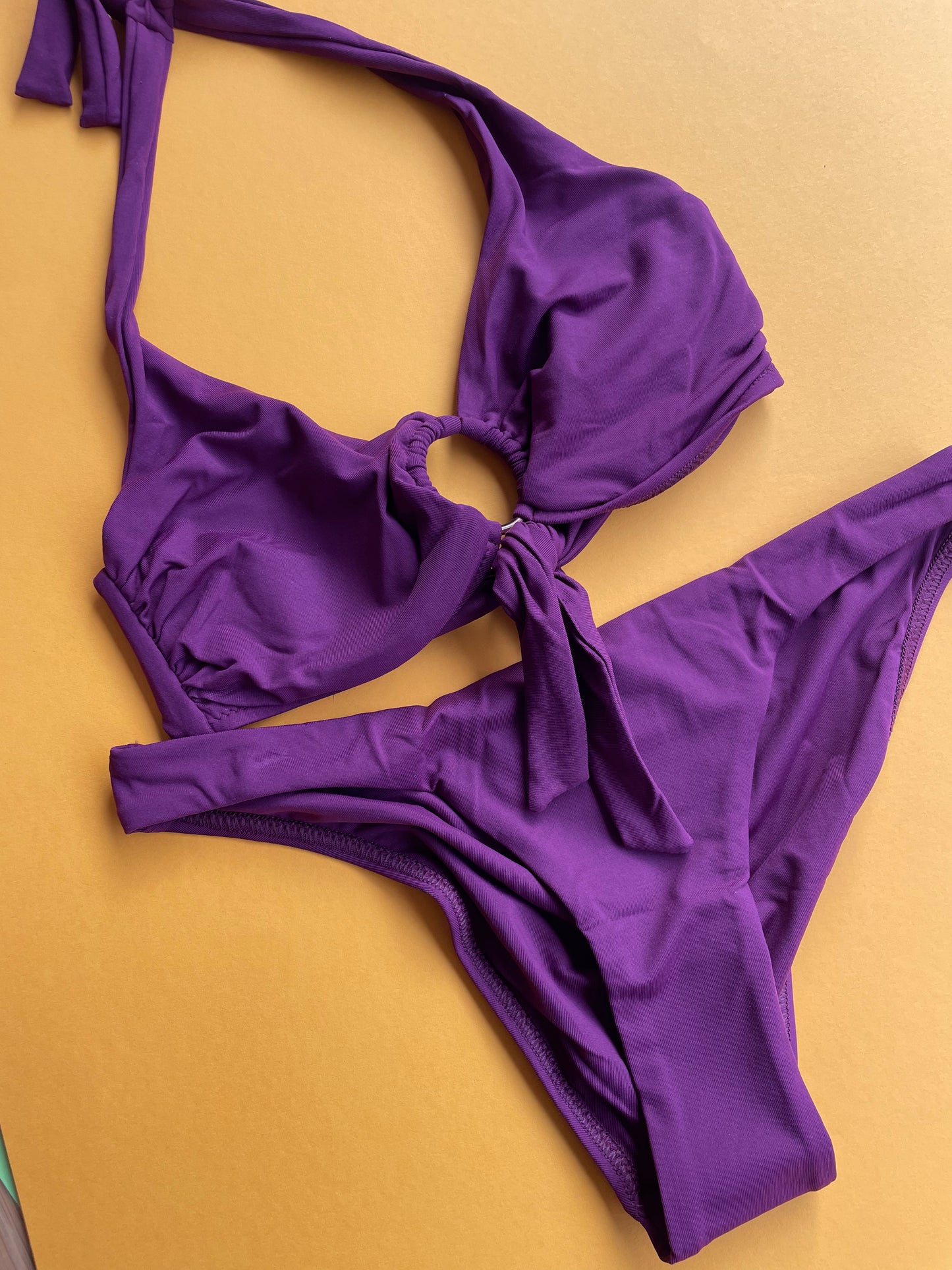 Melissa Odabash: Brussel Halter Underwire Bikini Top - Bordeaux