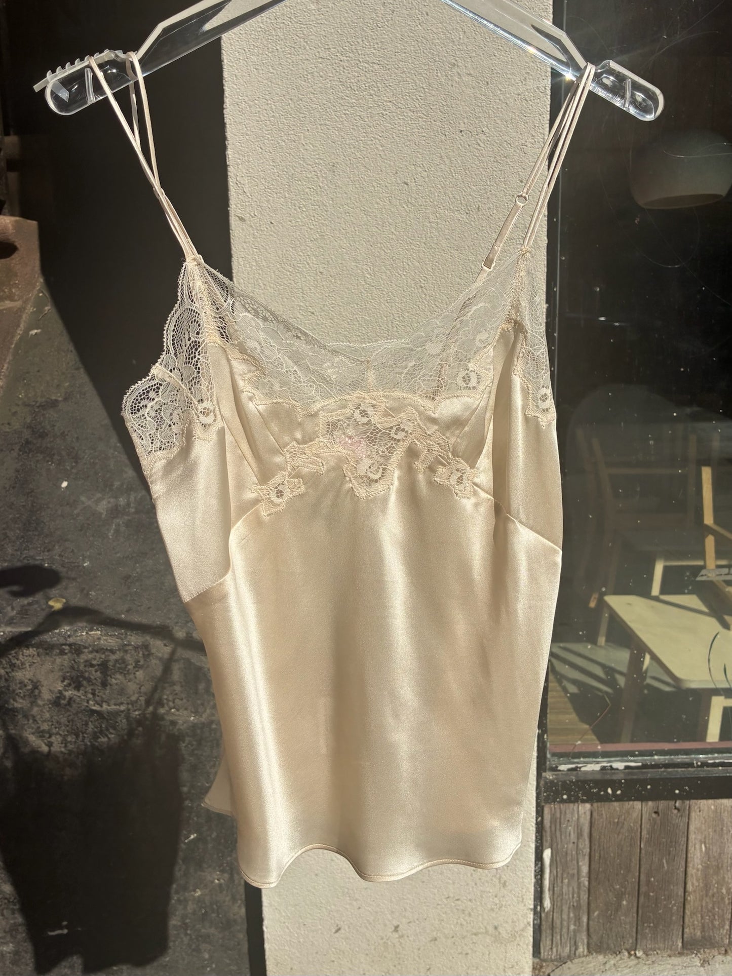 Only Hearts: Silk Charmeuse Cami - Vintage Ivory