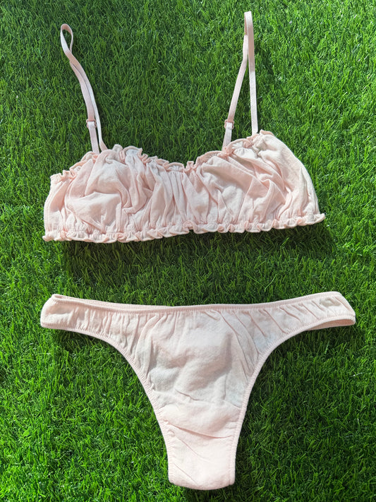 Only Hearts: Organic Cotton Basic Thong - Cotton Candy
