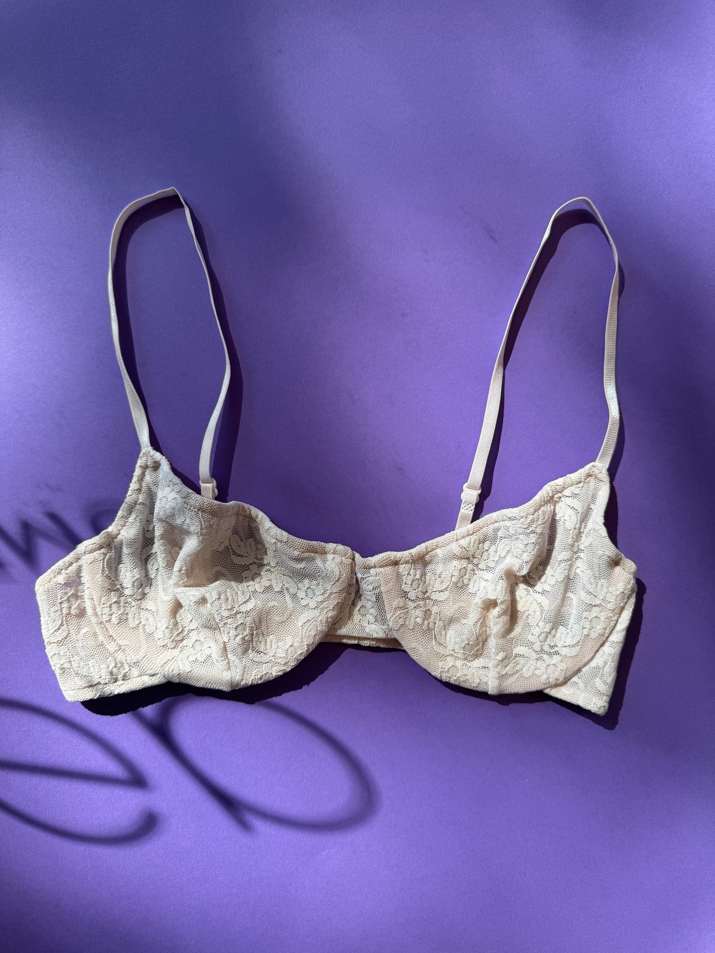 Only Hearts: Stretch Lace Underwire Bra - Tinted