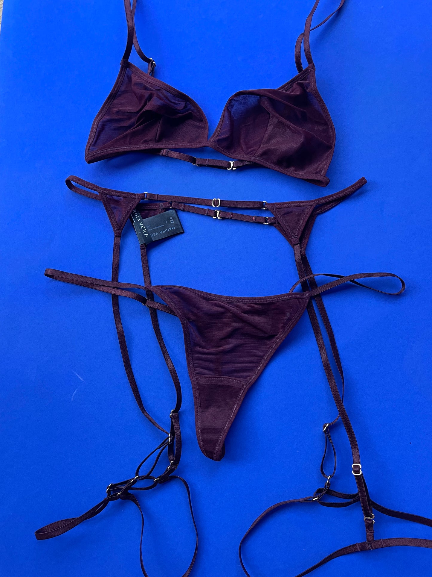 Marika Vera: Moore Triangle Bra - Burgundy