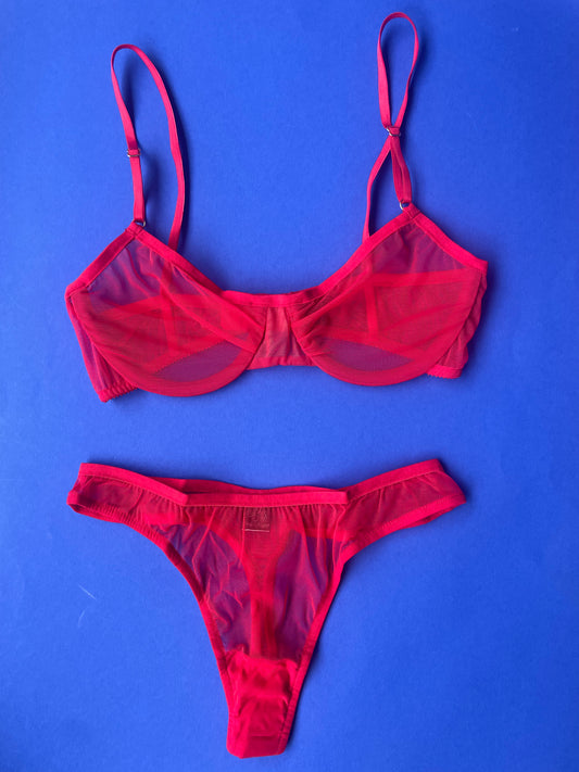 Only Hearts: Whisper Underwire Bra - Tango Red