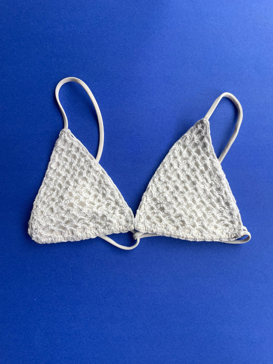Acacia: Gigi Bikini Top - Cream Crochet
