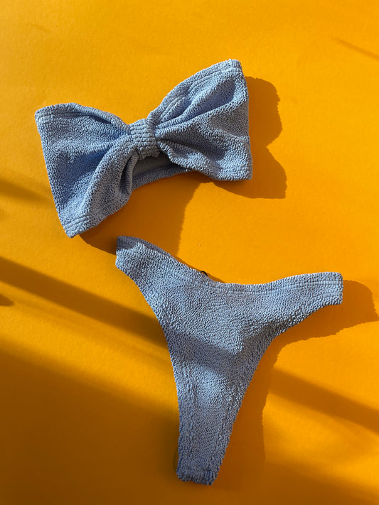 Hunza G: Tina Strapless Bikini Set - Cornflower