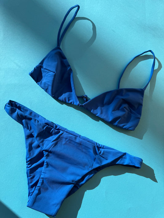 Haight: Vitoria Triangle Bikini Top - Cobalt Blue