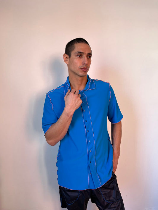 Sherris: Alex Button Down Shirt - Blue