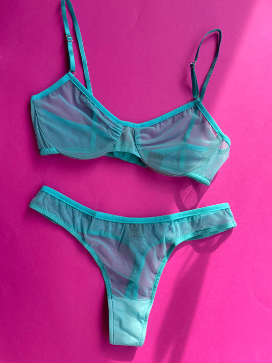 Only Hearts: Whisper Thong - Aqua